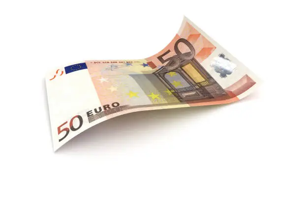 50 Euro Note - 3d visualization of a euro banknote