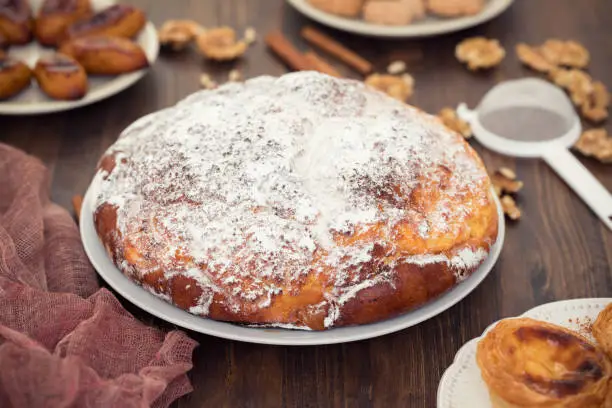 Photo of traditional portuguese bread pao de deus