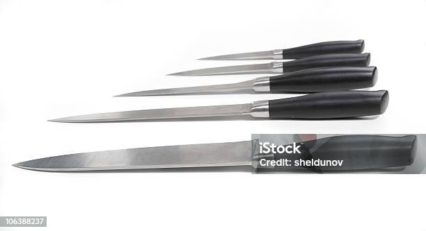 Small Collection Of Kitchen Knives Stock Photo - Download Image Now - Black  Color, Blade, Bread Knife - iStock