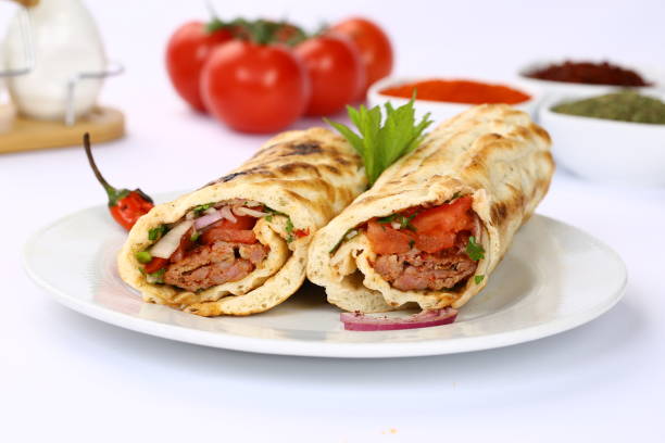 istock Turkish Adana wrap kebap durum 1063884266