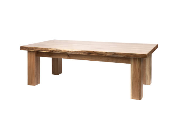 istock Wooden coffee table isolated on white background 1063885978