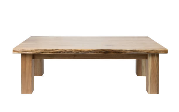 istock Wooden coffee table isolated on white background 1063885982