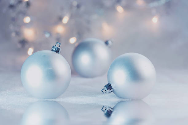 istock Christmas background with xmas balls and reflection. 1063890098