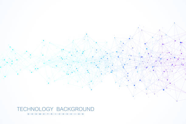 ilustraciones, imágenes clip art, dibujos animados e iconos de stock de red conecte el concepto abstracto de la tecnología. conexiones de red global con puntos y líneas - red cloth