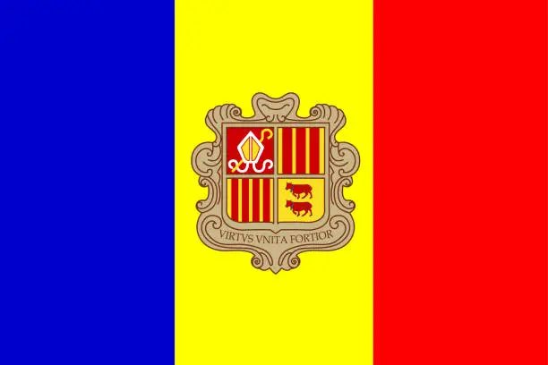 Vector illustration of Flag of Andorra