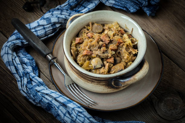 istock Traditional polish sauerkraut (bigos). 1063896714