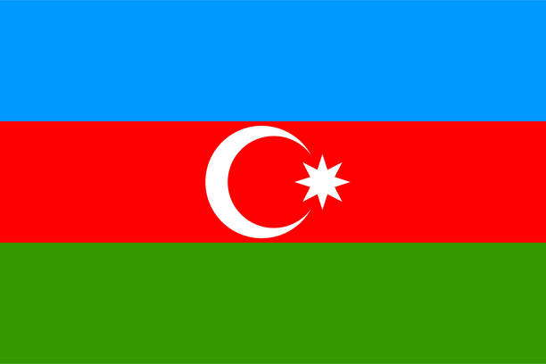 Flag of Azerbaijan Flag of Azerbaijan azerbaijan stock illustrations