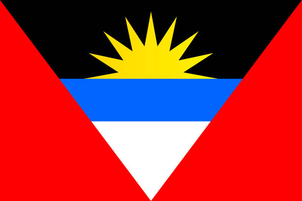 国旗のアンチグアバーブーダ - flag of antigua and barbuda点のイラスト素材／クリップアート素材／マンガ素材／アイコン素材