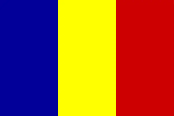 Vector illustration of Flag of Chad