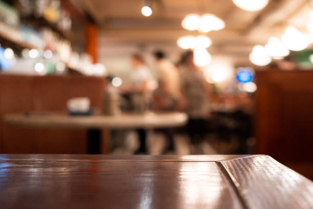 istock Bar Cafe Restaurant Table top counter blurred background 1063897580