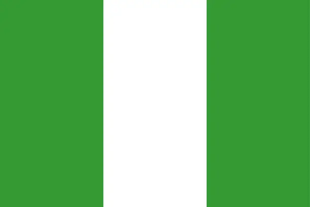 Vector illustration of Flag of Nigeria