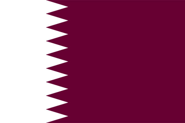 флаг катара - qatari flag stock illustrations