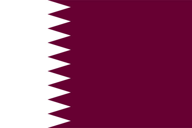 Flag of Qatar Flag of Qatar qatar flag stock illustrations