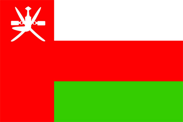 Flag of Oman Flag of Oman oman stock illustrations