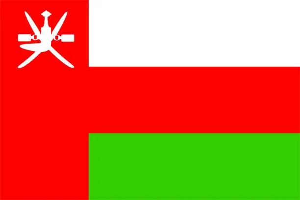 Vector illustration of Flag of Oman