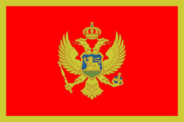 Flag of Montenegro Flag of Montenegro montenegro stock illustrations