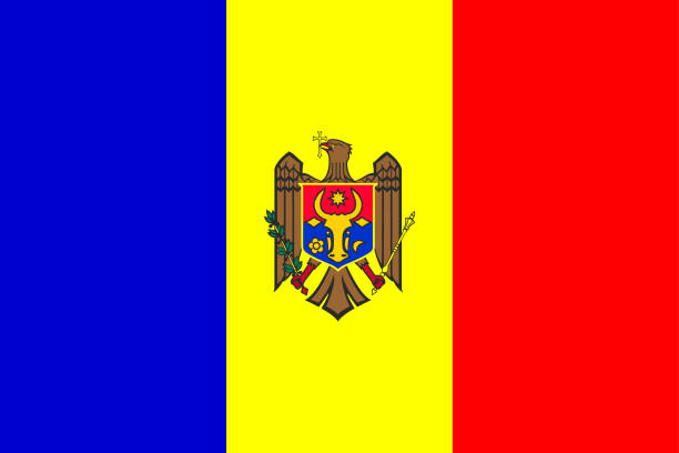 Flag of Moldova Flag of Moldova moldovan flag stock illustrations