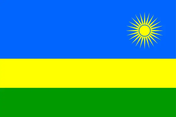 Vector illustration of Flag of Rwanda