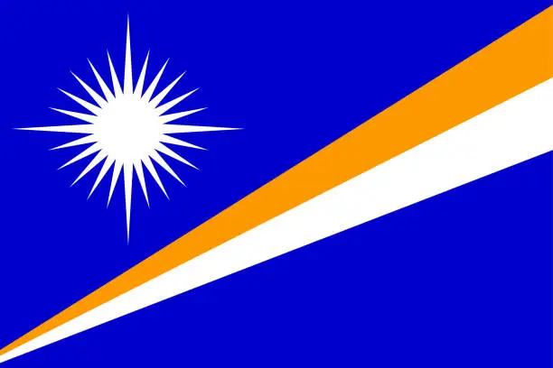 Vector illustration of Flag of Marshall Islands