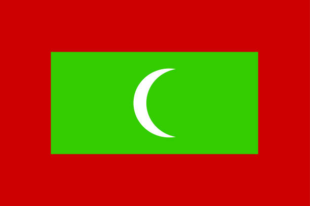 Flag of Maldives Flag of Maldives maldivian culture stock illustrations