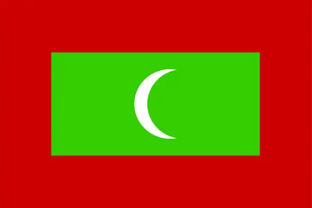 Vector illustration of Flag of Maldives