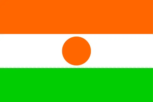 Vector illustration of Flag of Niger