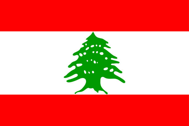 bendera lebanon - bendera lebanon ilustrasi stok