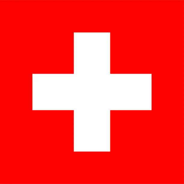 Vector illustration of Flag of Switzerland