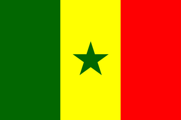 flaga senegalu - senegal stock illustrations