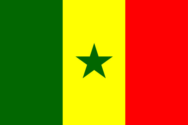 Flag of Senegal Flag of Senegal senegal flag stock illustrations