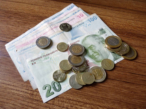 istock money. turkish lira coins and banknotes 1063904722