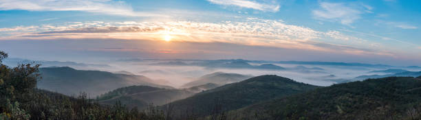 istock Misty hills in the morning 1063905164