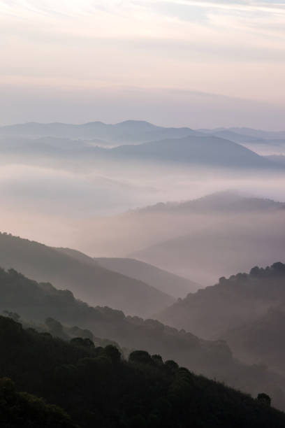 istock Misty hills in the morning 1063905202
