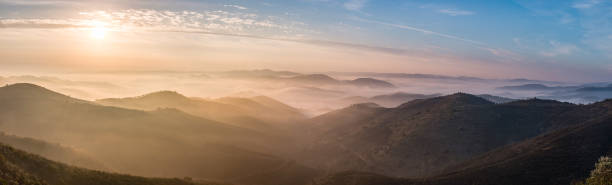 istock Misty hills in the morning 1063907322