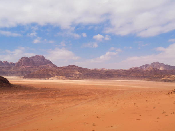istock a rock in a red sand dessert 1063911496