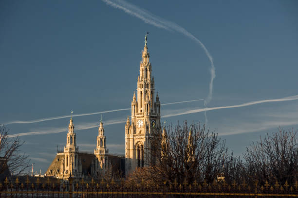 Vienna, Austria -  January 4, 2014: Vienna City Hall. Neo-gothic building