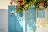 Traditional greek house facade, Greece