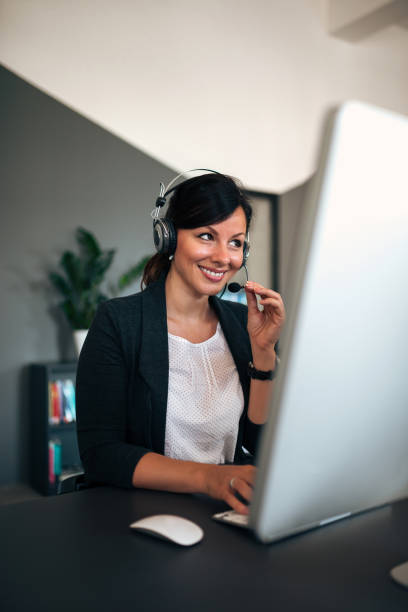 istock She has all the answers. Helpline. 1063913328
