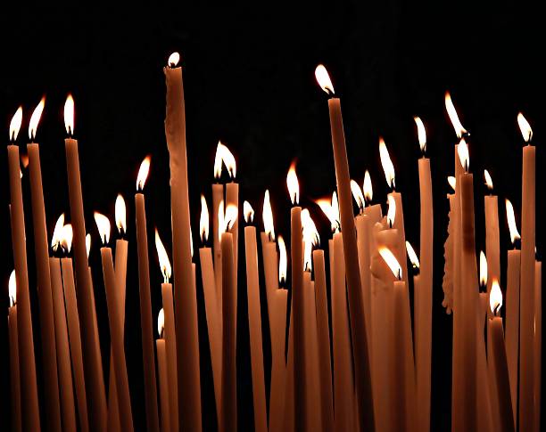 istock Candles in church 106393062