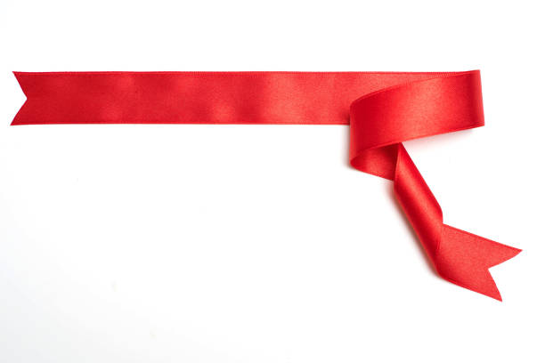 istock red ribbon banner on white background 1063938392