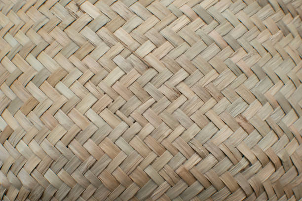 istock Brown bamboo handmade texture, Asian traditional handmade. 1063944600