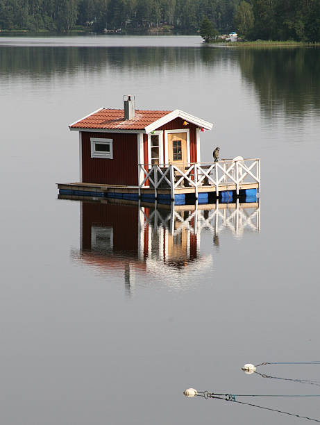 istock Houseboat on a lake 106394608