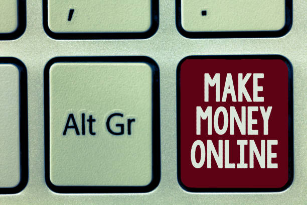 istock Writing note showing Make Money Online. Business photo showcasing Ecommerce Trading Selling over the internet Freelance 1063948430