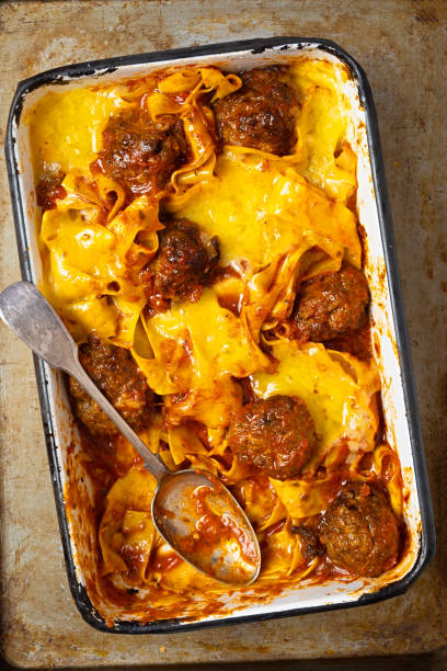istock rustic baked italian meatball pappardelle pasta casserole 1063953176