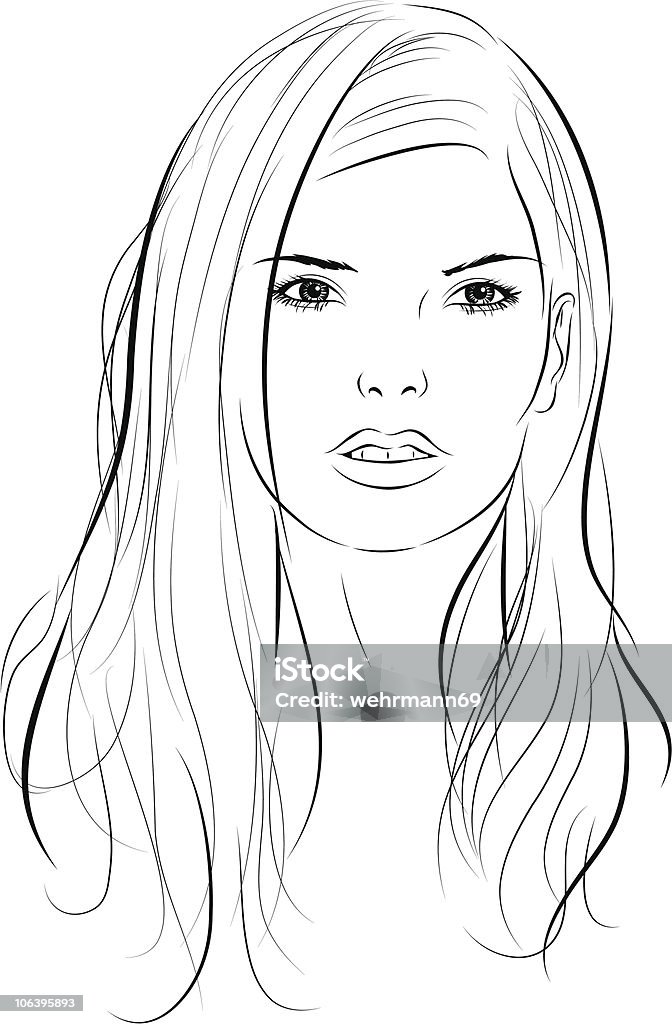 womans face 07 Illustration Women stock vector