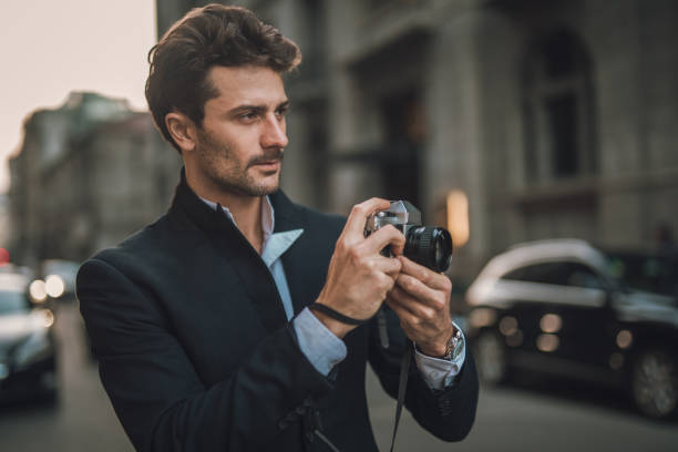 istock Modern photographer on the city 1063964048