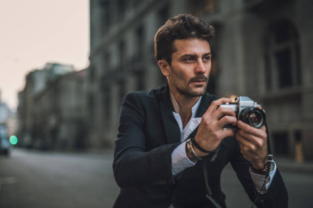 Modern photographer on the city