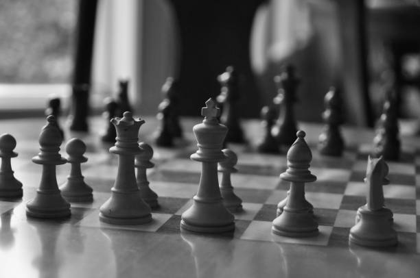 istock Chess board and pieces in a chess game 1063967686