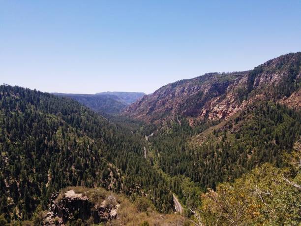 Oak Creek Vista Overlooking Oak Creek Canyon coconino national forest stock pictures, royalty-free photos & images