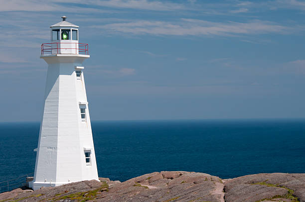 Lighthouse Cape Spear The lighthouse stands on the most easterly point in North America, Cape Spear. newfoundland island photos stock pictures, royalty-free photos & images